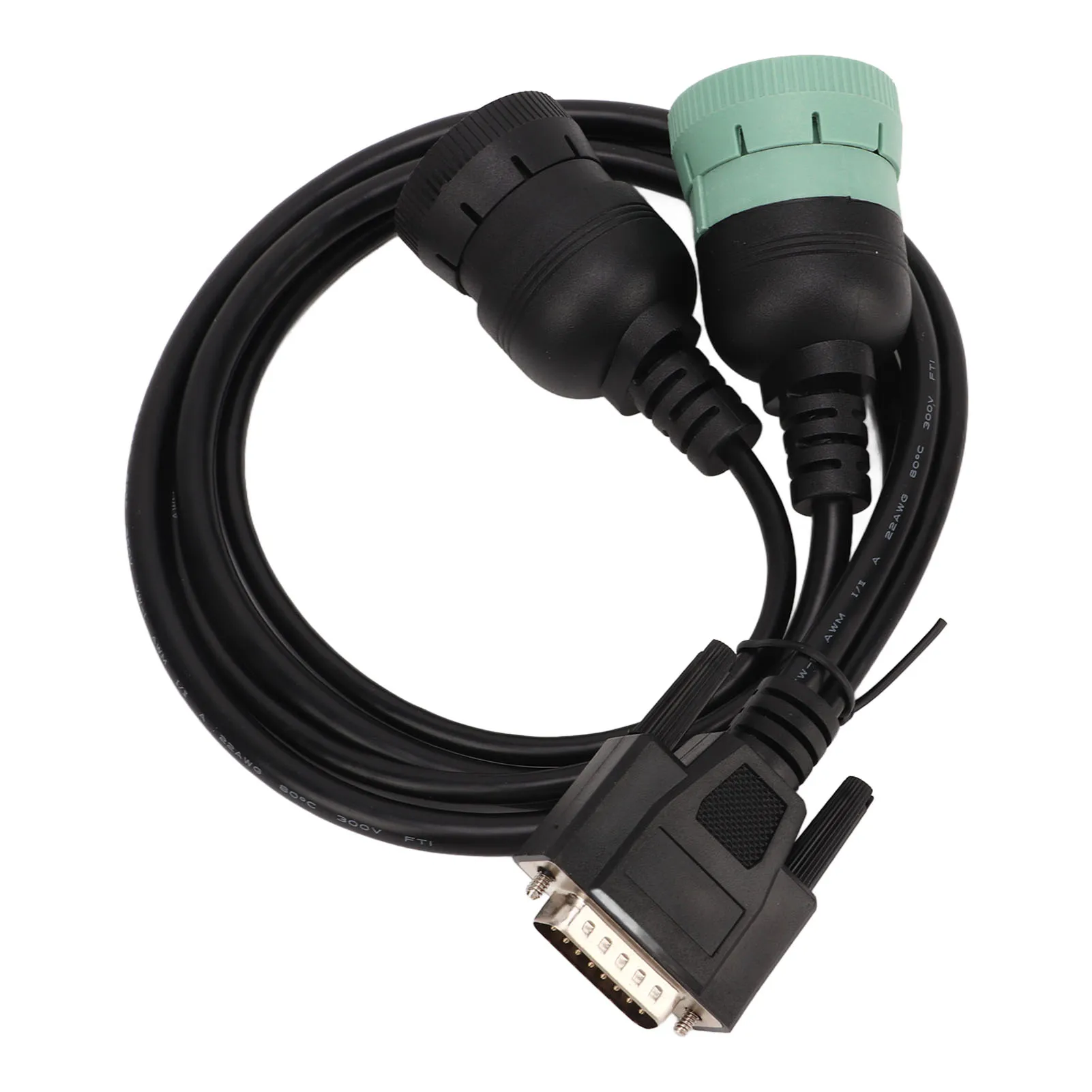 DB15 to 6P J1708 9p J1939 Diagnostic Adapter Cable 402048 Plug and Play High Flexibility for Truck