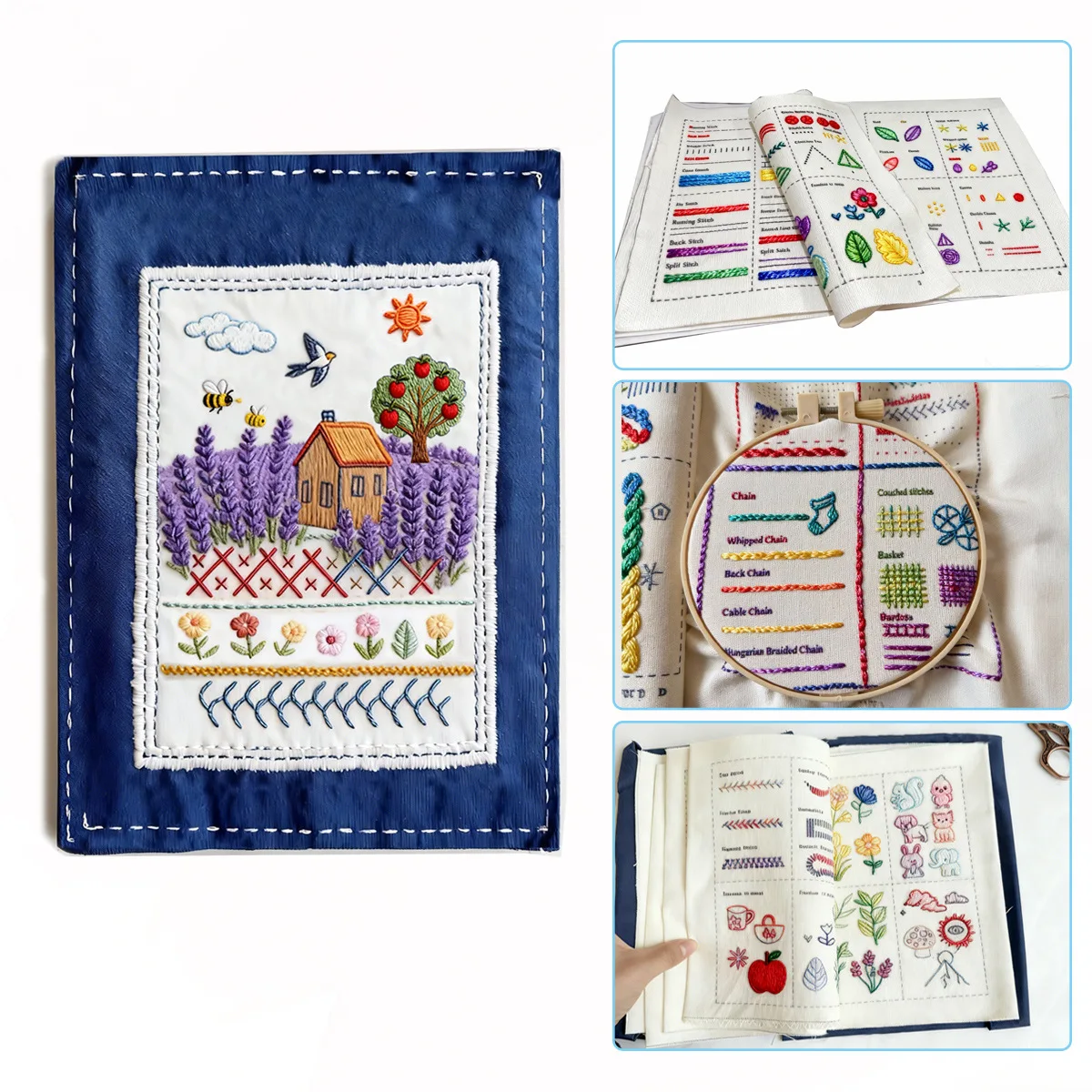 Stitch Book DIY Needlework Notebook Sewing Patterns Kit Embroidery Tutorial Kit