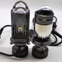 Double Lens 120W H4 LED Headlight Bulb Mini Projector Lamp Single Lens H4 90W Hi/Low Beam Auto Mini Bi Lamp LHD 12V Turbo Fan
