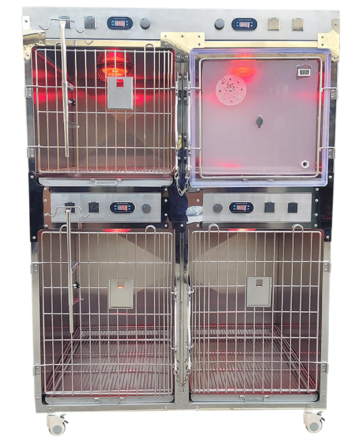 China Suppliers' Reusable 304 Stainless Steel Pet Display Large Dog Cage For Small Animals Veterinary Instrument