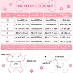 Vestido floral rosa para perros y gatos pequeños/medianos cómodo