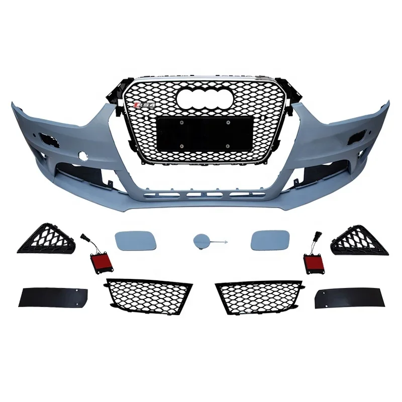 

For 2013-2016 A4 B85 RS4 Style Body Kit PP Plastic ABS Material Front Bumper with Grill for 2013 2014 2015 2016 Models