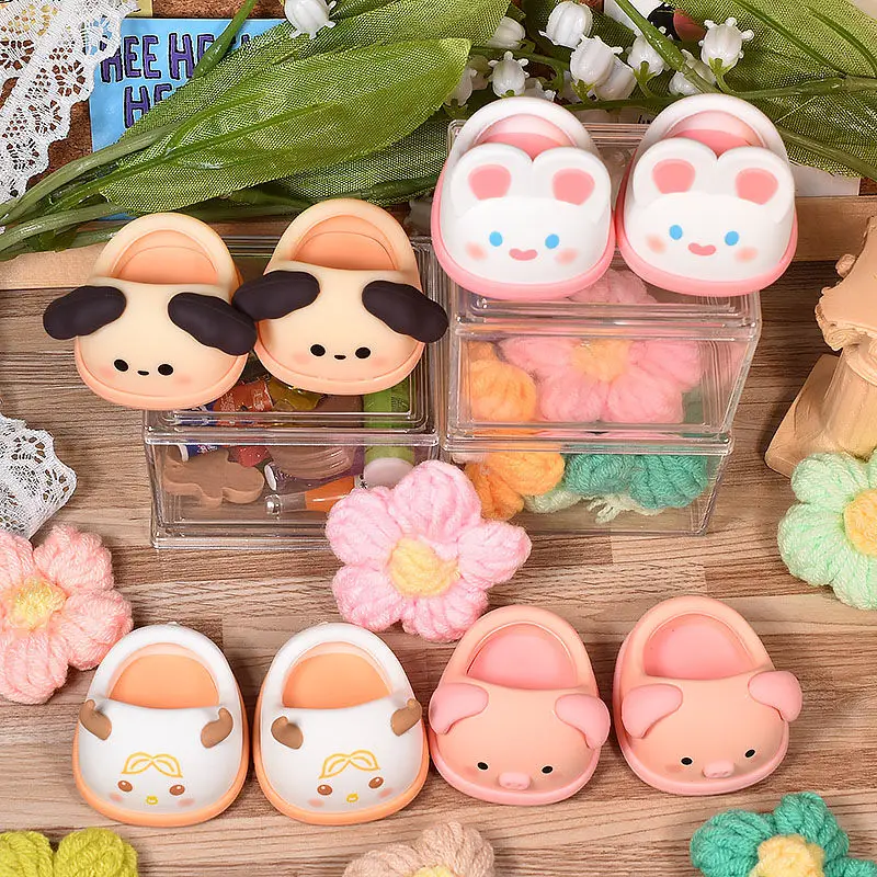 Cute 20cm/15cm Cotton Doll Shoes Soft Rubber Sneakers for Plush Doll, Standing Animal Style Shoes, No Attribute Doll Accessories