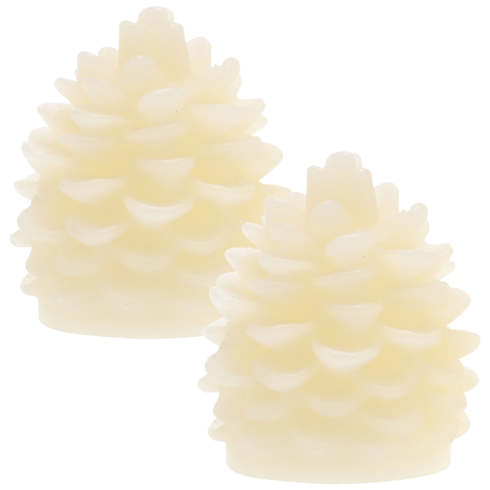 

2Pcs Pinecone LED Wax Flameless Lights Warm Yellow Night Lamps Romantic Home Festival Party Decoration Wax Light