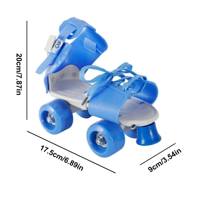 Kids Roller Skates Double Row 4 Wheel Skating Shoes Adjustable Size Sliding Slalom Inline Skates for Kids Boys Girls toy gifts