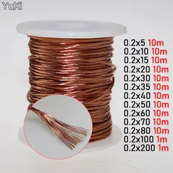 YuXi 0.2x5 0.2x10 0.2x15 0.2x20 0.2x30 0.2x50 0.2x70 Strand Litz Wire 0.2mm Polyurethane Enameled Round Copper Stranded Wire