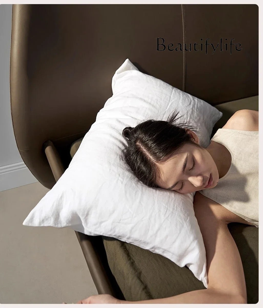 N42 Imported leather bed Minimal master and second bedroom 1.8 meters suspended double bed 1.5 meters soft bag bed