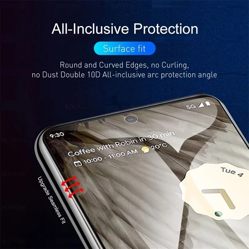 5PCS High Quality Protective Hydrogel Film For Google Pixel 7 Pro 7A 6A 6 Pro 5 5A 4 4A 4XL Screen Protectors Not Glass