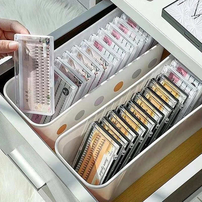 1 pçs caixa de armazenamento de cílios postiços para ferramenta de extensão de cílios organizador acessórios de chicote