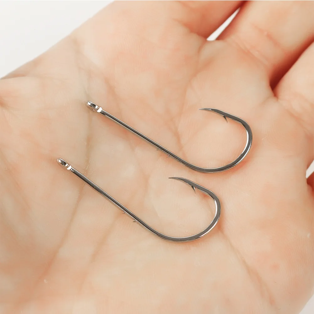 

1000pcs Baitholder Fishing Hooks Forged Long Shanked Fishing Hook Double Barbed Fishing Hooks Sea Fishing Tackle Accessory