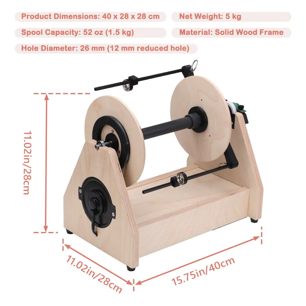 Electric Spinning Wheel Artisanal - Extra Large Size Electric Spinning Machine for Designer Handcraft 110V-220V DIY Textile Tool