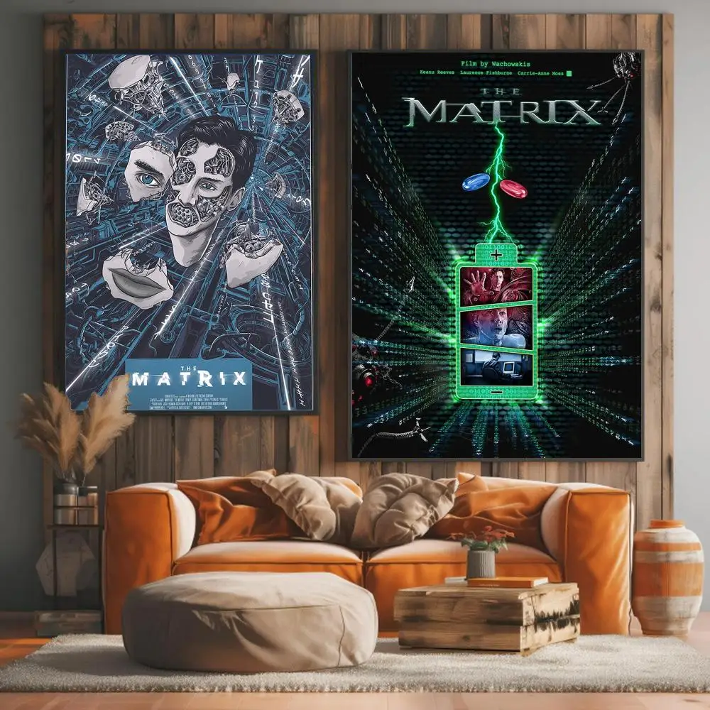 classic movie T-The Matrix-X Painting Calligraphy Elegant Botanical Decor for Living Room Modern Interior Design