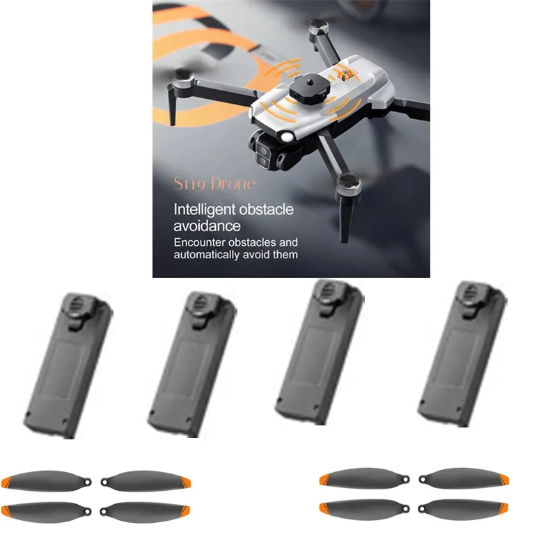 S119 MAX Drone Battery 3.7V 1800mAh Propeller For S119 Drone Accessories S119 Drone Spare Parts S119 RC Dron Battery Blades Toy