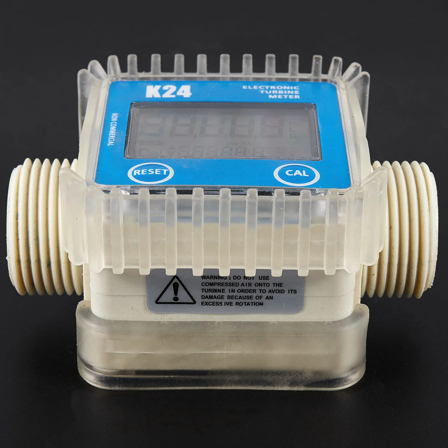 1 ชิ้น K24 Lcd Turbine Digital Fuel Flow Meter ใช้กันอย่างแพร่หลายสําหรับสารเคมีน้ํา