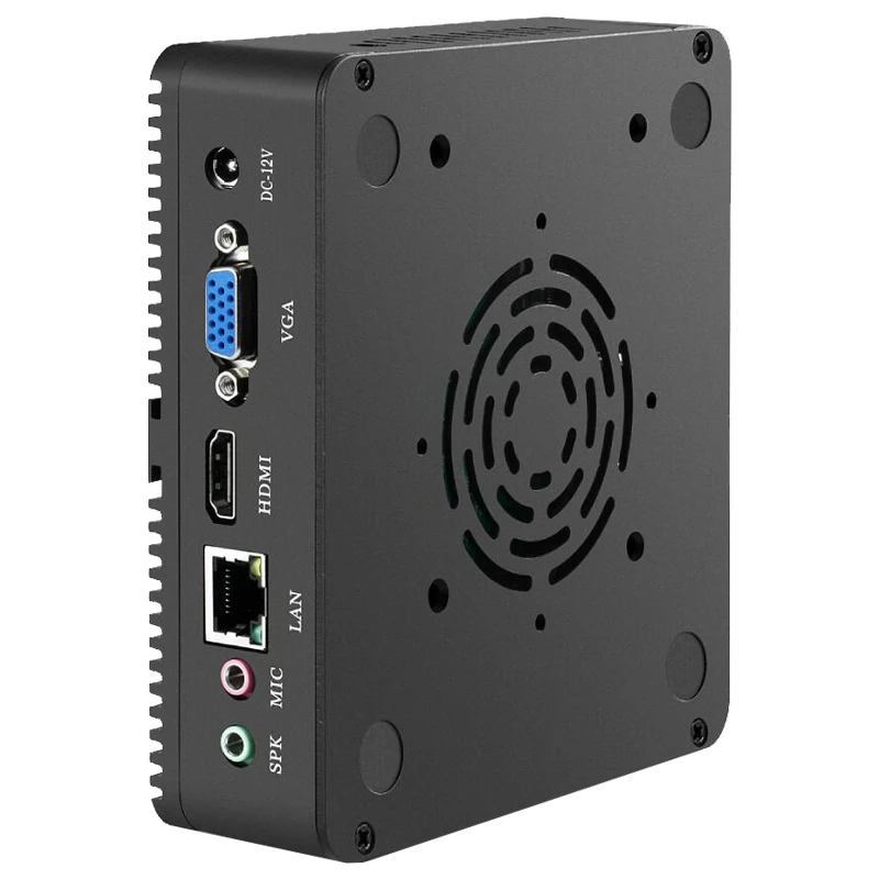 Mini-pc zonder ventilator Intel Celeron N2830 Windows 10/8/7 Linux 5xUSB-poorten HDMI VGA Gigabit Ethernet WiFi Thin Client IPC