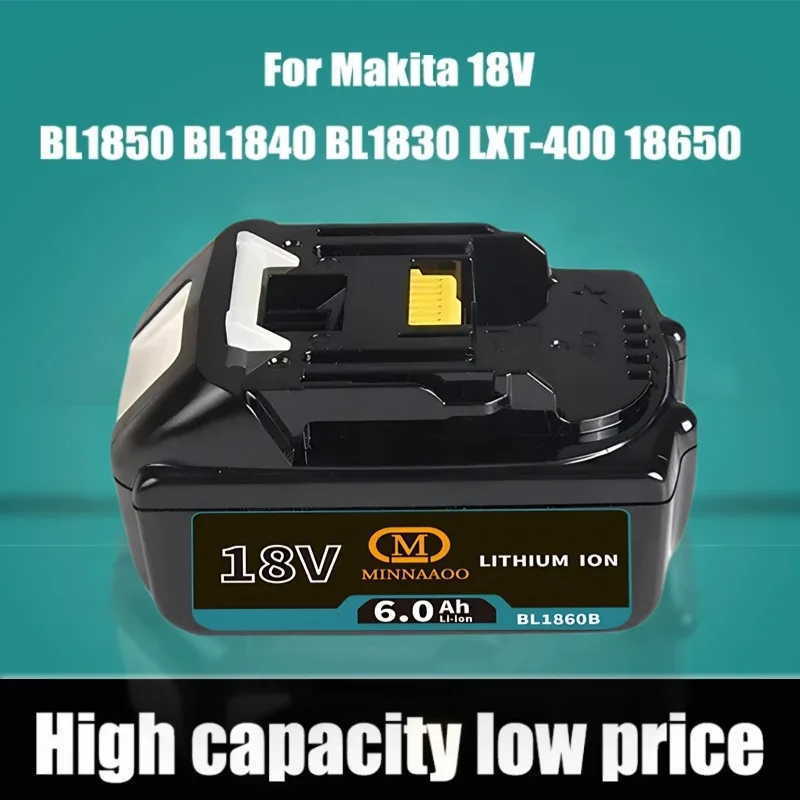 

Оригинальный литий-ионный аккумулятор Makita 18 В, 6000 мАч, Двойное время работы для BL1830 BL1840 BL1850 BL1860B Аксессуары для электроинструментов Makita