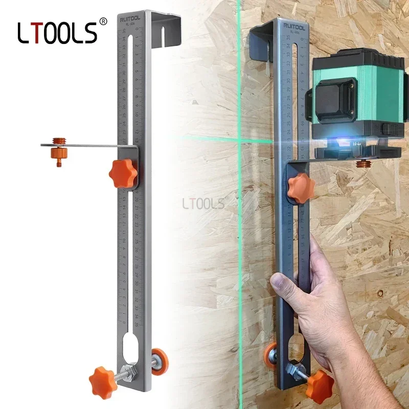 

450mm Gradienter Bracket Steel Universal Laser Level Wall Mount Bracket Adjustable Infrared Lifting Support Rod Leveler Holder