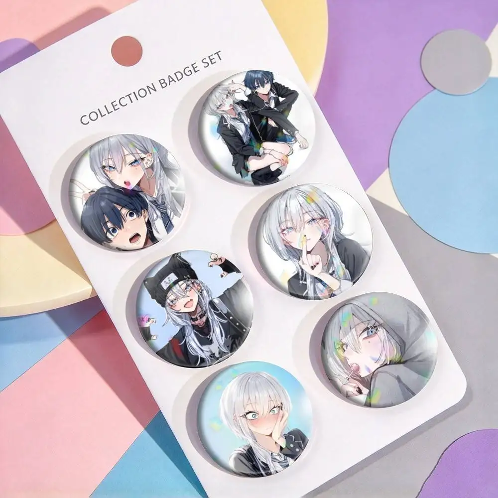 Haimiya Senpai Wa Kowakute  25 32 44 58 75mm Badges Personalized Round Brooches Pins Accessory Gift