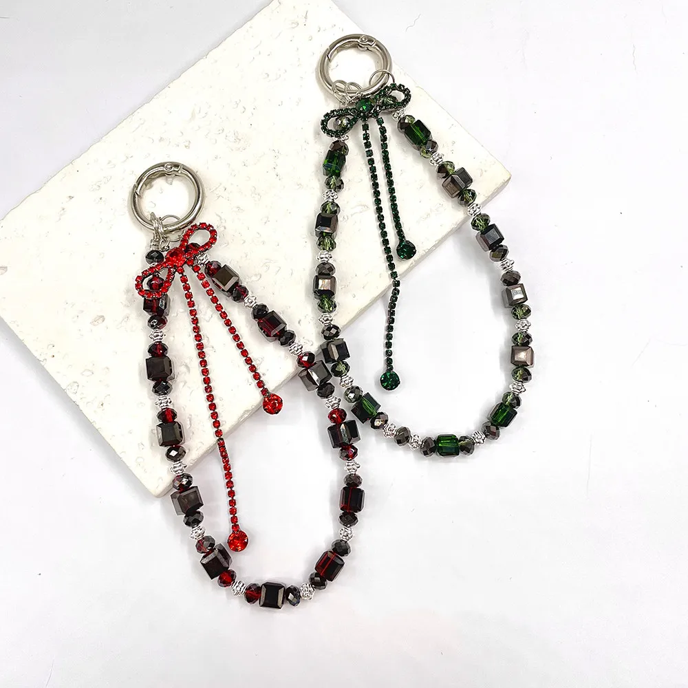 

Ремешок для мобильного телефона, короткий китайский узел, хрустальный браслет, бусина ручной работы, ручная цепочка для путешествий на открытом воздухе, защита от потери и кражи