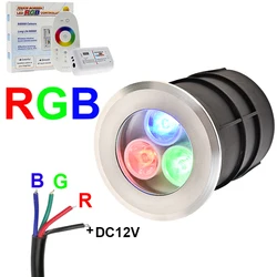 4-wire RGB LED Underground Light 9W18W IP68 Waterproof Floor Lamp Outdoor Ground Spot Landscape Garden Path Buried Yard DC12V24V