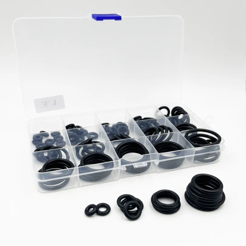 NBR O-Ring Nitrilkautschuk Schwarz O-Ring Öl Verschleißfeste wasserdichte Dichtung Wasserhahn Rohr Auto Sanitär Pneumatische O-Ring Kit – Detail 5