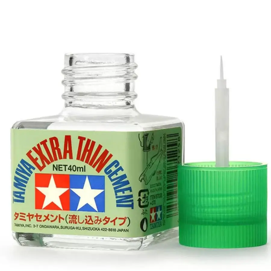 Tamiya Thin Cement 87038, Green Cap Glue For Gundam & Military Model Assembly