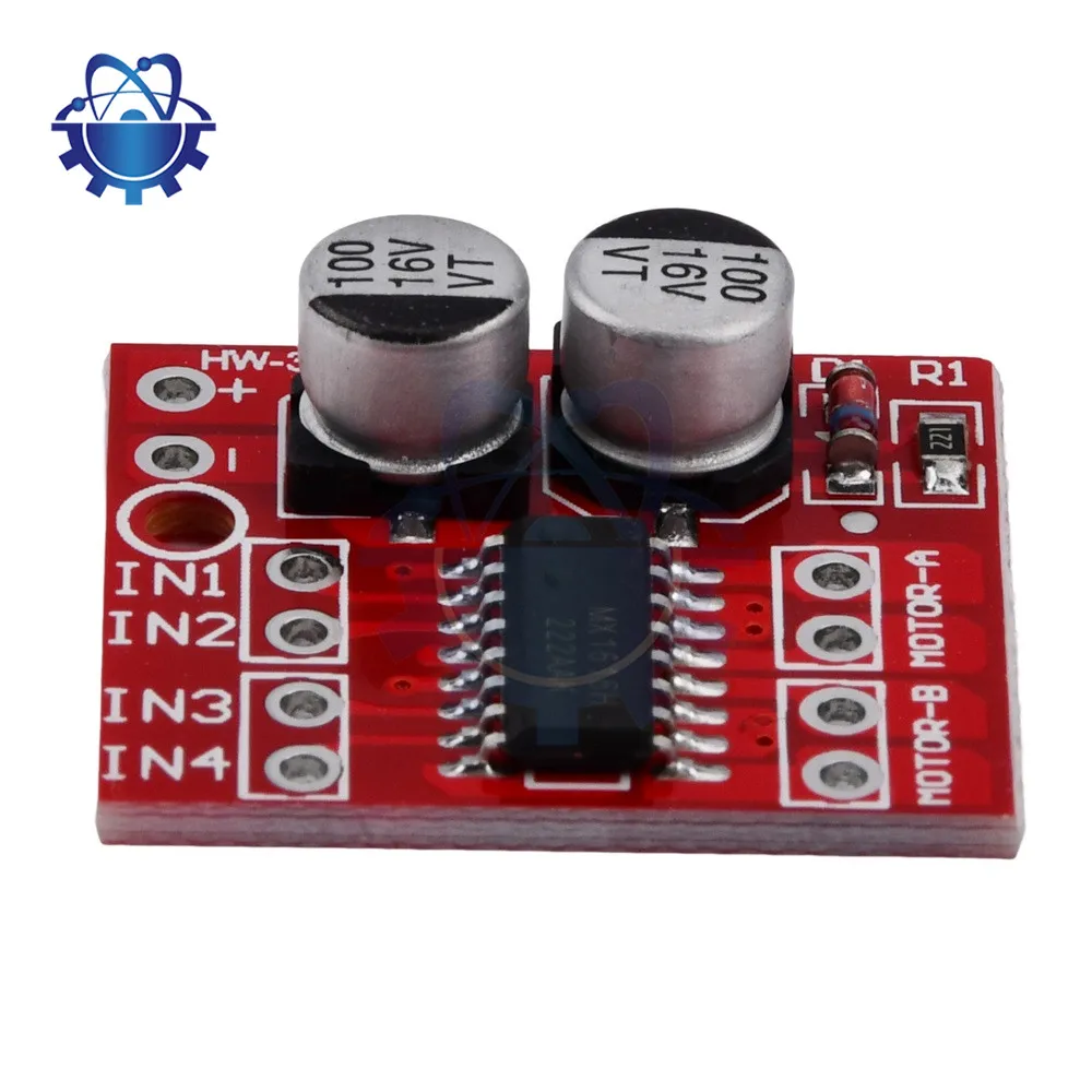 MX1508 DC Dual Circuit Motor Drive Board Module DC 2V-10V 1.5APWM Speed Motor Driver L298N Mini Controller Board