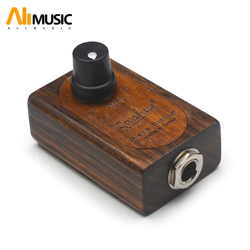 

SAPHUE S2/3 прищепка для акустической/классической гитары деревянный ящик с регулятором громкости и разъемом 6,35 для Ukelele/Kalimba/Mandolin