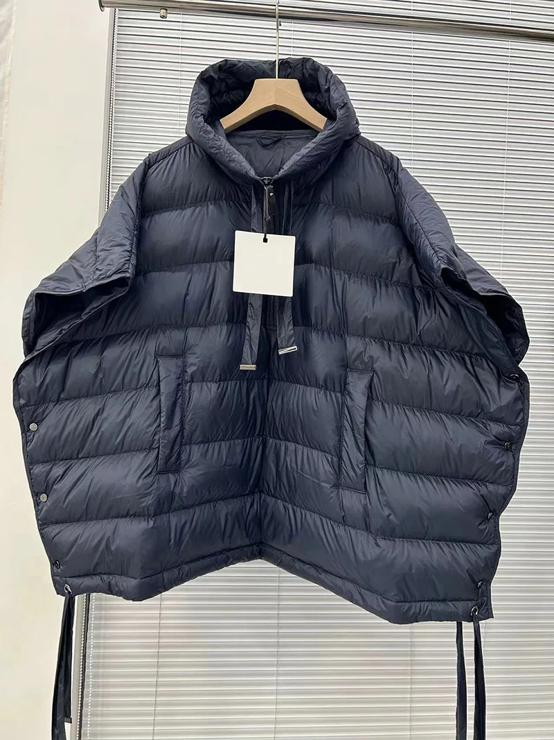 Schinteon Women 90% White Duck Down Irregular Vest with Hood Sleeveless Jacket Solid Luxurious Autumn Winter Top 2026 New
