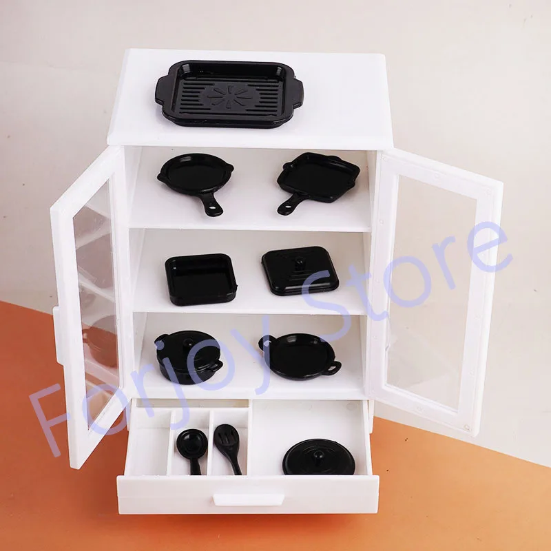 Szafka miniaturowa do domku dla lalek w skali 1:12, nowoczesna, biała, uniwersalna, do łazienki, salonu, akcesorium do domku dla lalek DIY