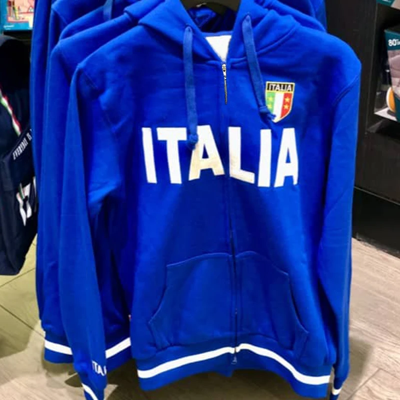 

Women Men Streetwear ITALIA Embroidered Jacket Hoodies Autumn Retro Fashion Zipper Hoodie Hip Hop Casual Zip Up Sweatshirt Coat