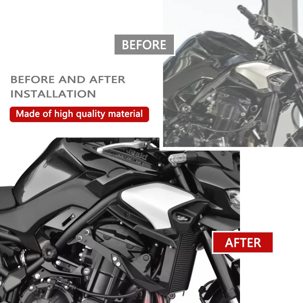 دراجة نارية ABS Alerons Laterals عارية الجانب المفسدين الهوائية الجناح منحرف ثابت الجناح لكاواساكي Z900 Z900 SE 2025-2026