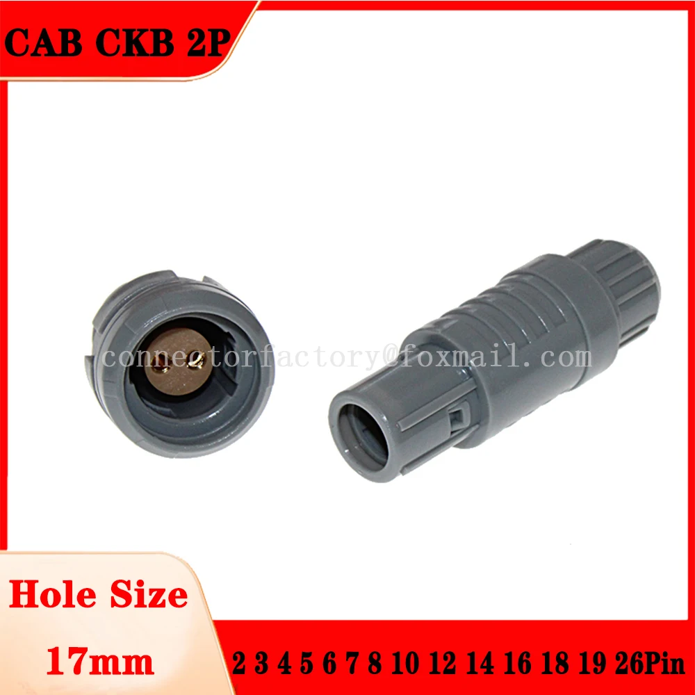 

CAB CKB M17 2P 2 3 4 5 6 7 8 10 12 14 16 18 19 26Pins Medical Plastic Push-pull Self-locking Connector 3 Key Positioning Pins