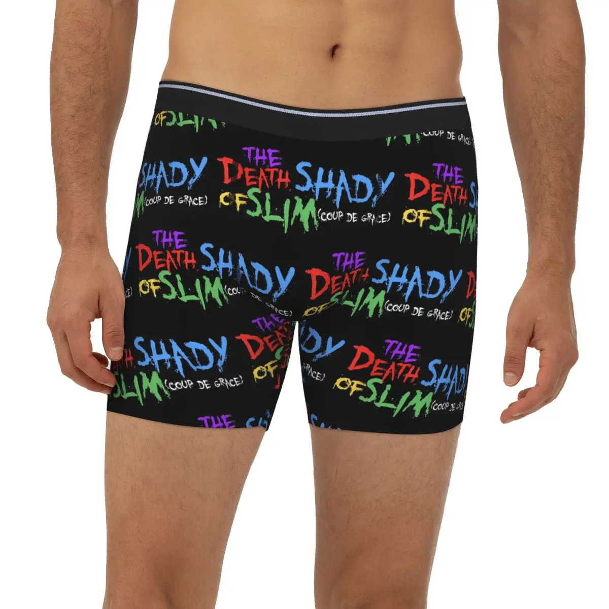 

Длинные трусы-боксеры The Death Of Slim Shady Eminem, короткие мужские трусы, мягкое нижнее белье для мужчин, подарок бойфренду