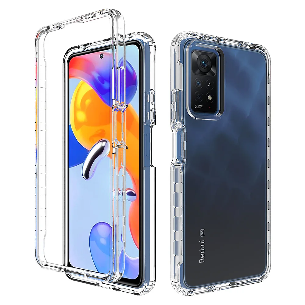 

TPU+PC Case for Redmi Note11Pro 5G foreign version Soft Silicone Transparent PC Back Cover Capa Funda coque