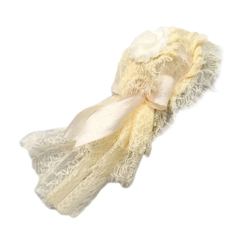 U90E Fashionable Lace Top Hat Clip Hairpieces Hairpin for Retro Fashion Enthusiasts