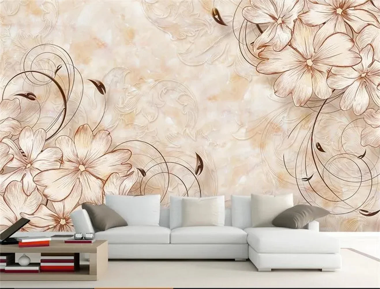 beibehang papel de parede Custom Photo Wallpaper 3D Mural Wall Sticker White Ball Dandelion Background Wall wallpaper