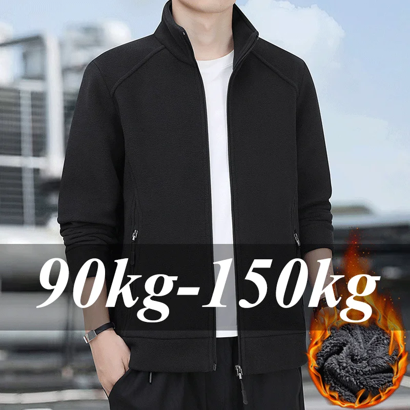 6XL 7XL 8XL الرجال سترات صوف الضأن حجم كبير معاطف الخريف الشتاء الصوف الدافئة القمم كبيرة الحجم في الهواء الطلق بلون بلوزات #1