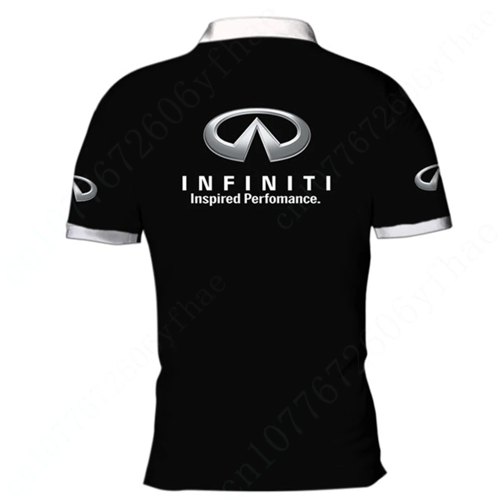 Camiseta Casual Infiniti masculina, Anime Camisas Polo, Blusas de Secagem Rápida, Top de Manga Curta Harajuku Golf Wear, Roupa Unisex