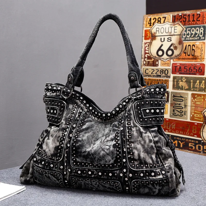 

Fashionable Tote Bags for Woman Shoulder Bag Versatile Crossbody Bags for Woman Willow Nail Retro Large Capacity Shopping Bags