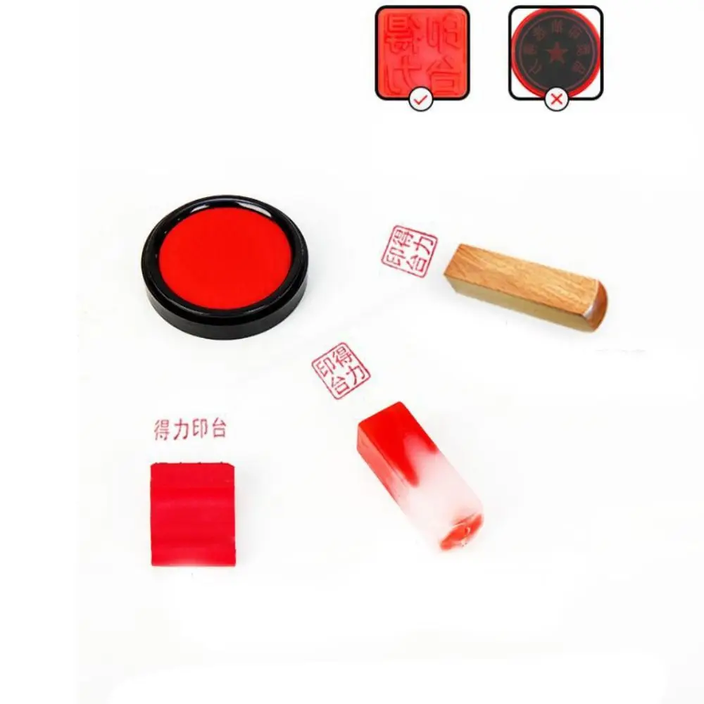 Art Decor Ink Pad Fingerprint Inkpad Red Stamp Pad Thumbprint Professional Finger Ink Pad