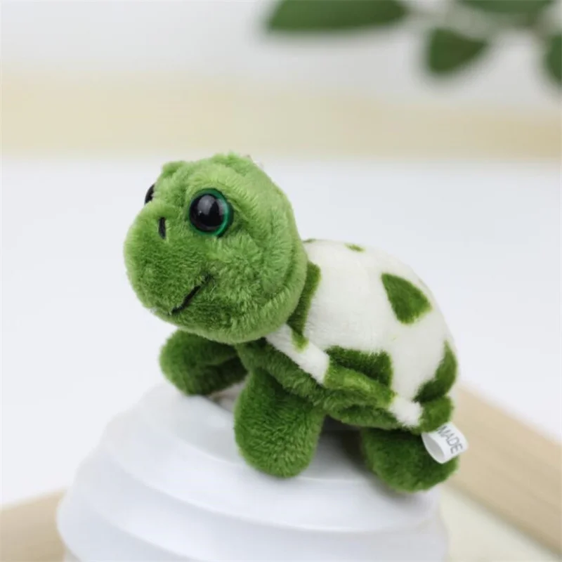 

1PCS 7CM Cute Big eyed Turtle Plush Toy Tortoise Pendant Doll Little Doll Marine Animal Turtle Small Pendant For Girls Gift