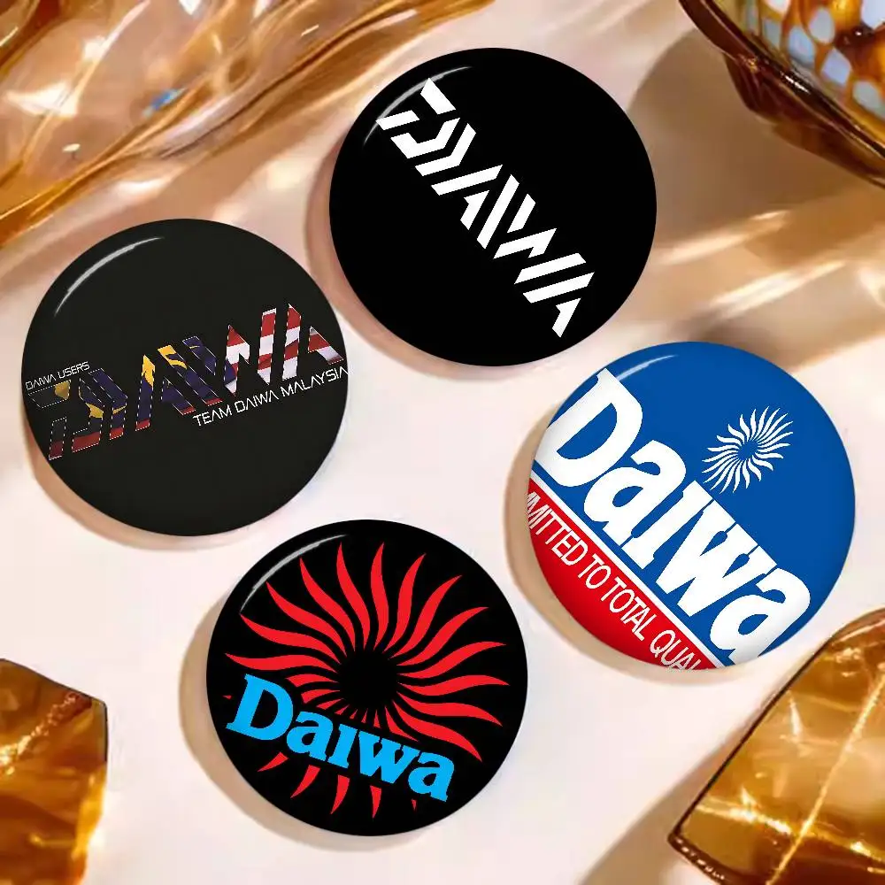 Classic Fishing Tackle Logo D-Daiwa Anime Button Pin Handmade Brooch for Clothes Badge Backpack Decoration Jewelry Accessories