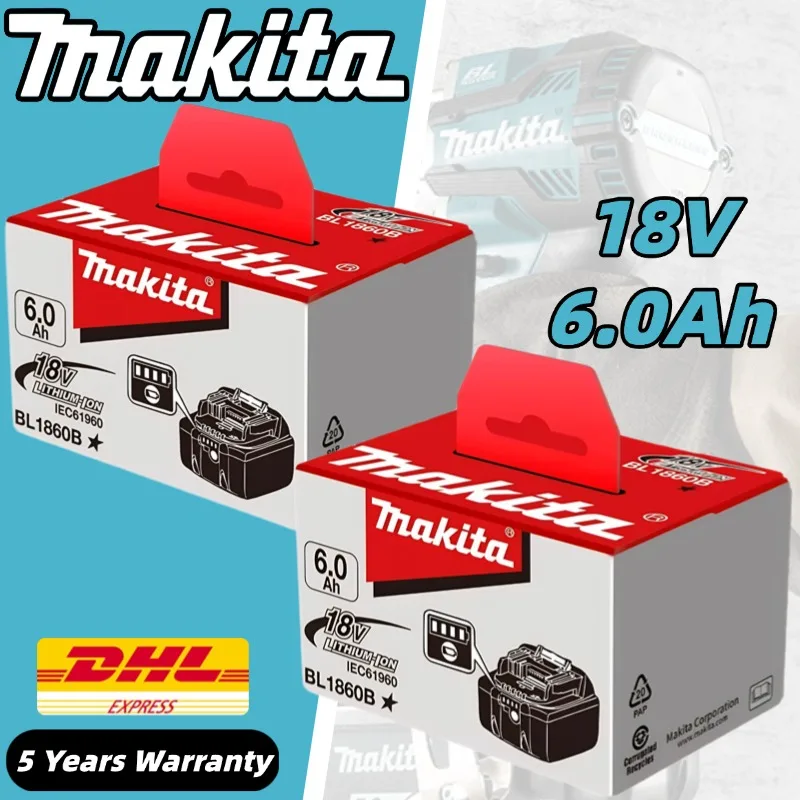 

Makita BL1860 18V 6.0Ah Rechargeable Battery for Makita replacement battery BL1860B BL1860 BL1850 DHP482 With charger