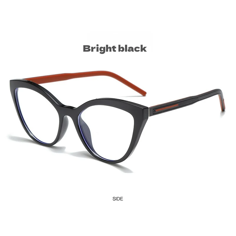 F·DRACON TR90 Mode Retro Cat Eye Damen Brillengestell Ultraleichte optische Anti-Blaulicht-Brille für Damen – Detail 7