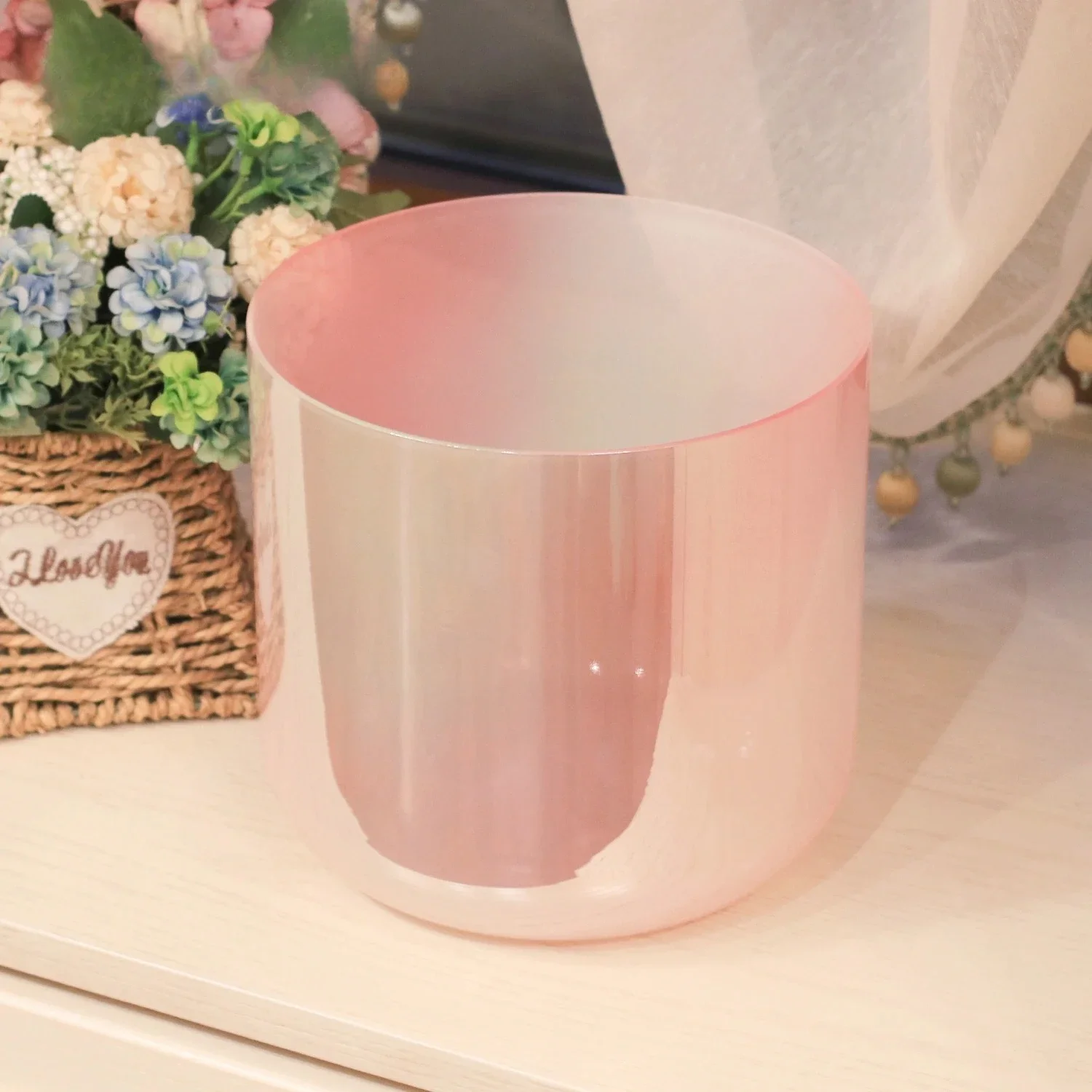 STAR LINKUP Custom 3-Layer Gradient Alchemy Crystal Singing Bowl, Colored Sound Bowl for Meditation Healing