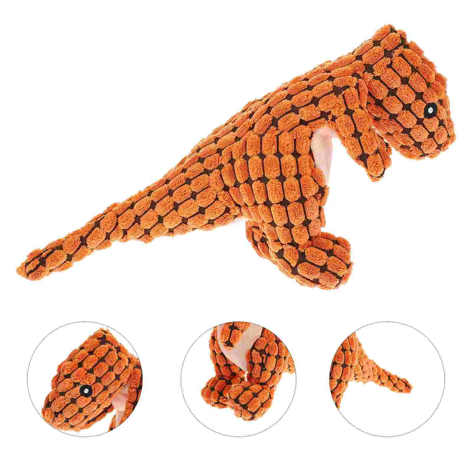 Squeaky Dinosaur Toy Stuffed Dog Toys Large Breed for Aggressive Chewers Bite-resistant Puppy Vocalize Soft