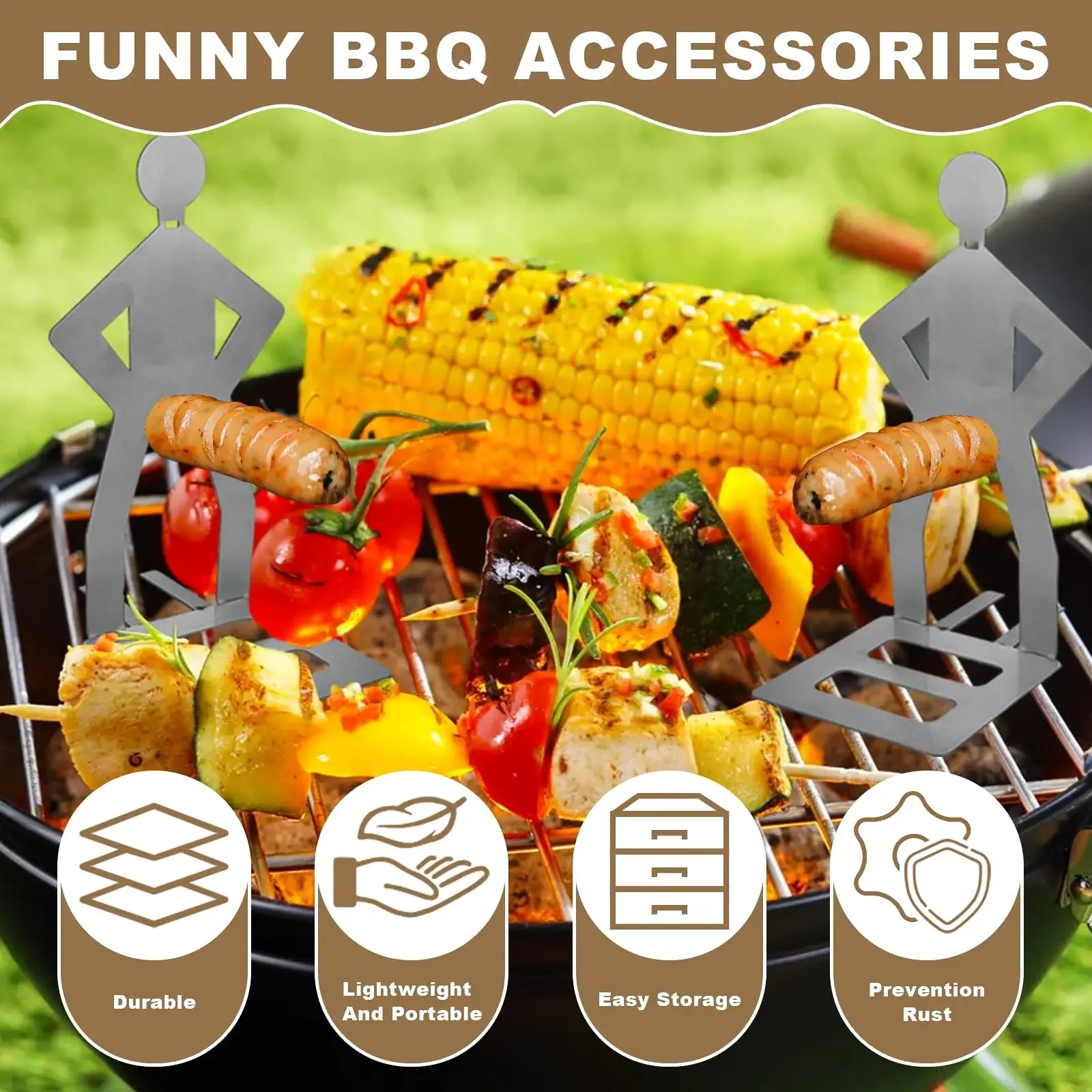 1/5 قطعة مضحك السجق رف شواء الدائمة رجل المواقد سلة الرياح رف شواء شوكة للتخييم في الهواء الطلق نزهة المطبخ شواء اكسسوارات