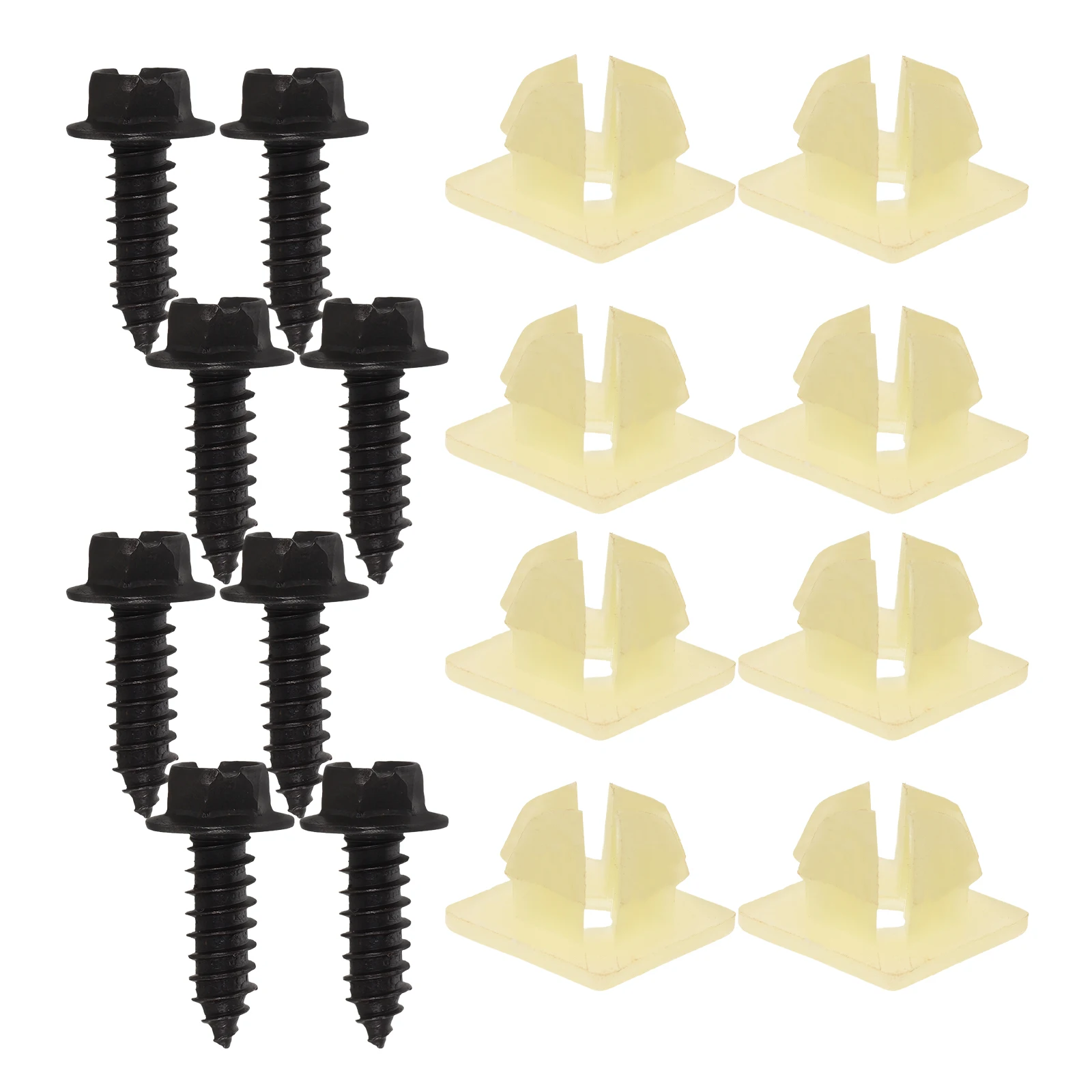 

1 set Car Bumper Fastener Rivets Clips Repair Kit Screws License Plate Body Clips Assortment Set Plastic Durable