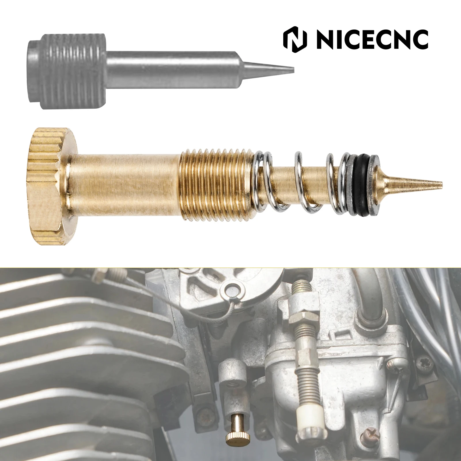 Motorcycle Brass Carb Air Mixture Screws for Suzuki DR650 DR650S DR650SE DR 650 1996-2024